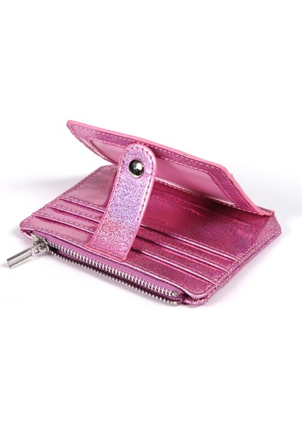 Glitter Şeffaf Çanta Moda Kımlık Kartı Tutucu Cüzdan Fotoğraf Klasörü Mini Lazer Çanta Kadın Debriyaj Cüzdan Yurt Dışından