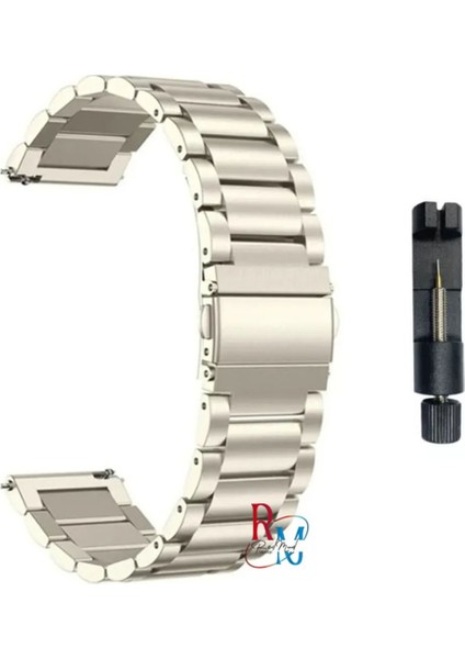 Xiaomi Redmi Watch 5 Active / Redmi Watch 5 Lite ile Uyumlu Klasik Çelik Kordon ve Ayarlama Aparatı