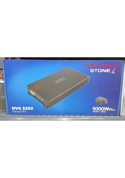 NVG-5250 5 Kanal 5000 Wat Oto Amfi Power 4ohm 4X80W-2OHM 4X120W Rms 1x 250W Rms Bas Kontrollü