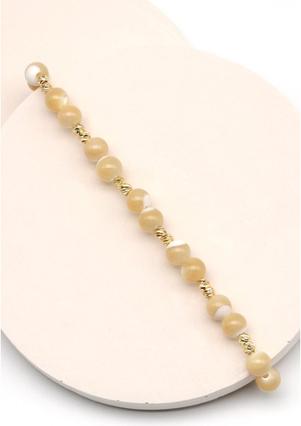 Esmer Sedef Doğal Taş Makrome Örme Bileklik Küre Kesim fiyatları