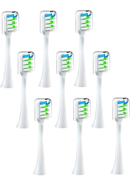 9 Adet Yedek Fırça Kafaları V1 V2 X3 X3U X5 D2 D3 Soocare Sonic Elektrikli Diş Fırçası Başlığı Yumuşak Kıl, B (Yurt Dışından)