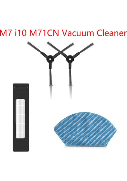 12 Adet Yedek Parçalar Için M7 I10 M71CN Robotlu Süpürge Aksesuarları Yıkanabilir Yan Fırça Filtre Mops Bez (Yurt Dışından)