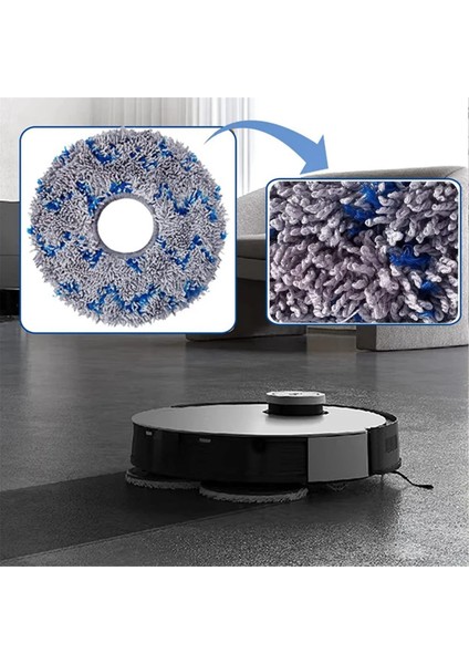 Için T10 Turbo/deebot X1/omnı/x1 Turbo T20 Omni Elektrikli Süpürge Paspas Bezi Yıkanabilir Paspas Pedleri Parçaları Aksesuarları (Yurt Dışından)
