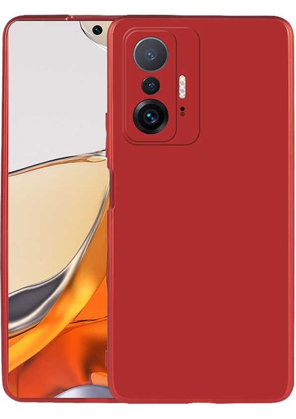 Xiaomi Mi 11T 5g Kılıf Zore Premier Silikon Kapak-Kırmızı