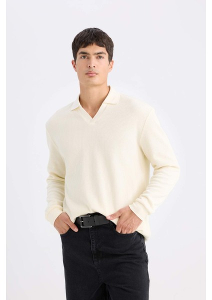 Regular Fit Polo Yaka Sweatshirt D7448AX25SP