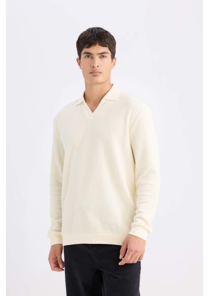 Regular Fit Polo Yaka Sweatshirt D7448AX25SP