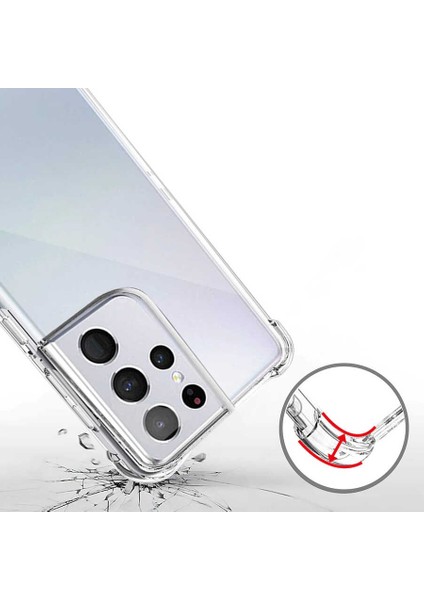 Galaxy S22 Ultra Kılıf Zore Kamera Korumalı Nitro Anti Shock Silikon-Renksiz