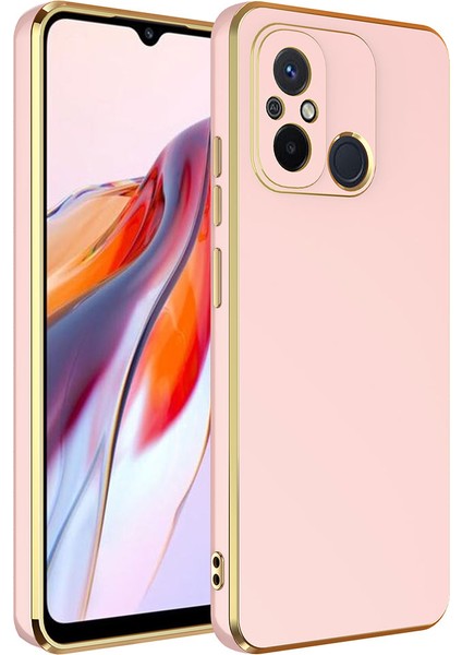 Xiaomi Redmi 12C Kılıf Bark Kapak-Rose Gold