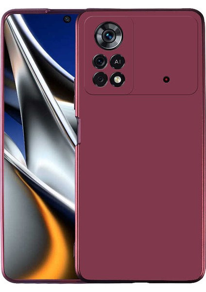 Xiaomi Poco X4 Pro 5g Kılıf Premier Silikon Kapak-Mürdüm