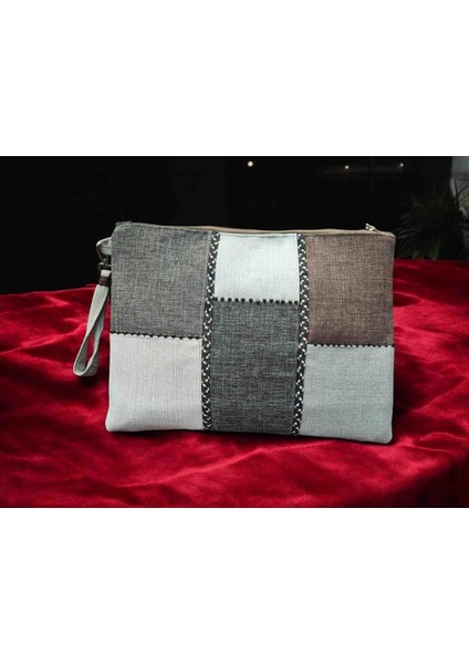 Kahverengi Kadın Portföy Clutch El Çantası