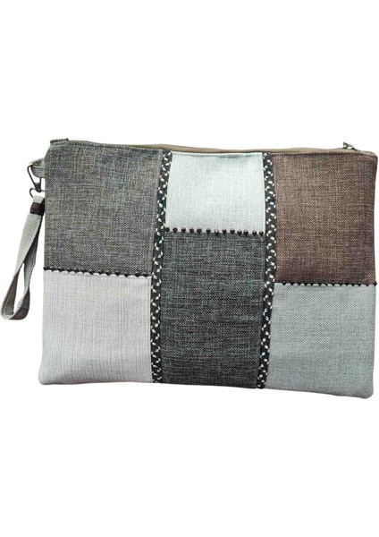 Kahverengi Kadın Portföy Clutch El Çantası