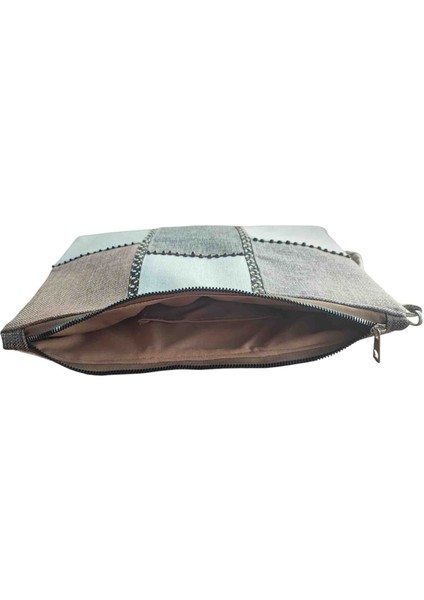 Kahverengi Kadın Portföy Clutch El Çantası