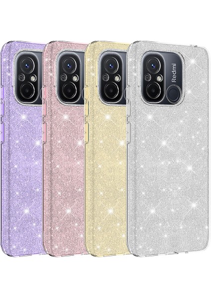 Xiaomi Redmi 12C Kılıf Zore Shining Silikon-Mor