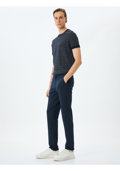 Slim Fit Normal Bel Viskon Karışımlı Chino Pantolon fiyatları