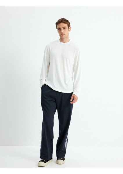 Basic Sweatshirt Bisiklet Yaka Uzun Kollu