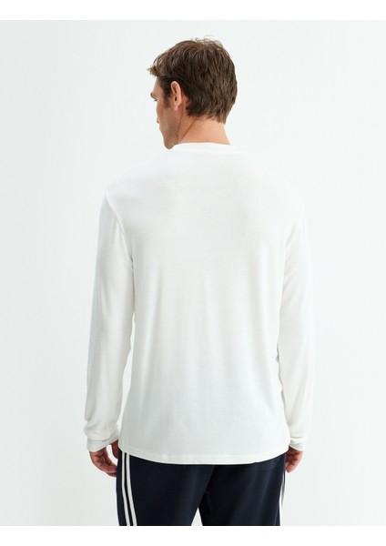 Basic Sweatshirt Bisiklet Yaka Uzun Kollu