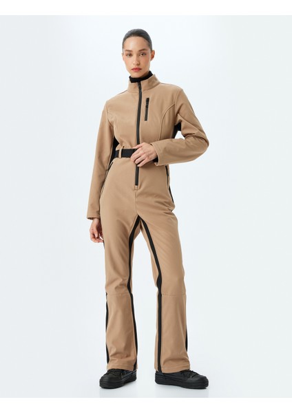 Uzun Kollu Kemerli Su Geçirmez Kayak Tulumu modelleri