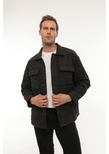 Haki Desenli Kapitone Detaylı Regular Fit CEKET-2456 modelleri