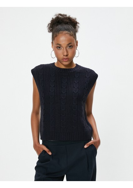 Kolsuz Süveter Örgü Dokulu Bisiklet Yaka modelleri