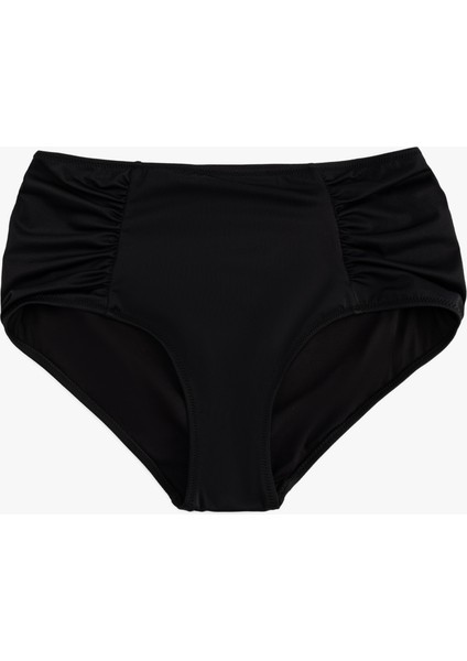 Drape Detaylı Yüksek Bel Bikini Altı