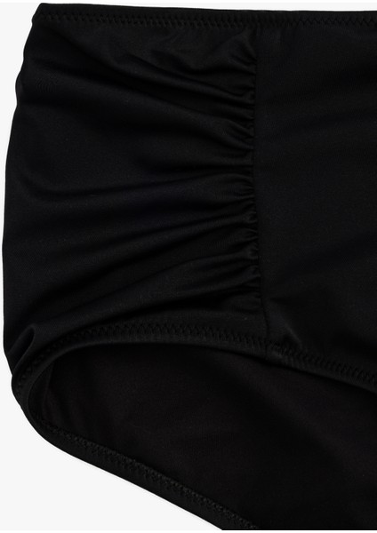 Drape Detaylı Yüksek Bel Bikini Altı