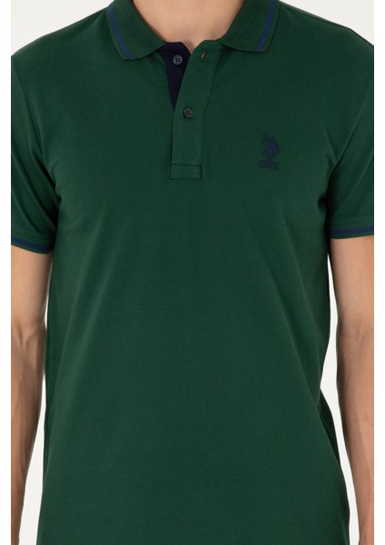 Erkek Koyu Yeşil Tişört Basic 50284631-VR079