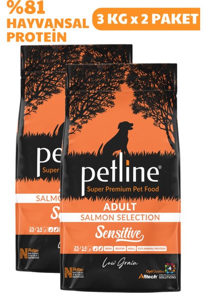 Sensitive Skin Somonlu Yetişkin Köpek Maması 6kg (2x3kg) -Sensitive