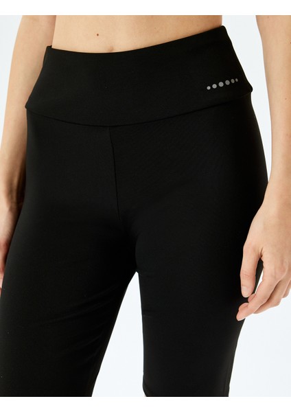 Yüksek Bel Baskılı Biker Spor Tayt indirimleri