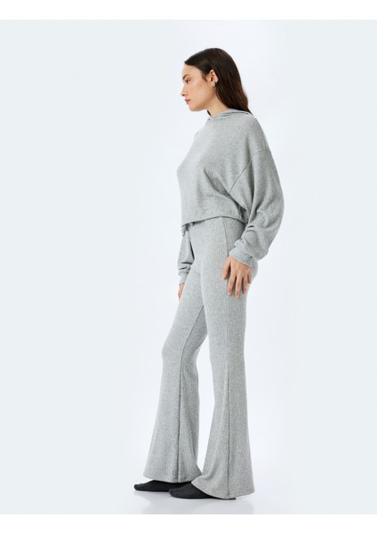 Viskon Karışımlı Beli Bağlamalı Ispanyol Paça Pijama Altı