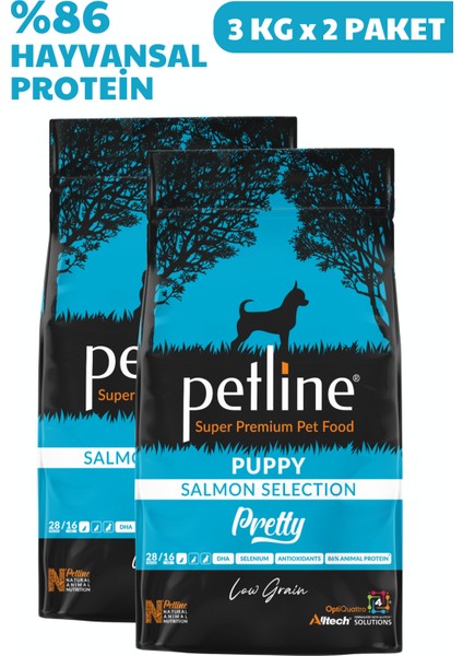 Somonlu Yavru Köpek Maması 6kg (2 x 3kg) - Pretty