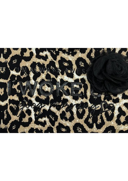 Kız Çocuk Çiçek Aksesuarlı Leopar Eşofman Takımı fiyatları