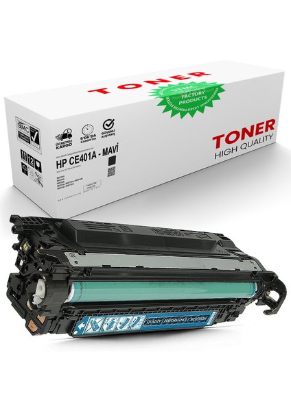 Hp Laserjet Pro M252DW / 201A-CF401A | Canon CRG-045 Mavi Muadil Toner