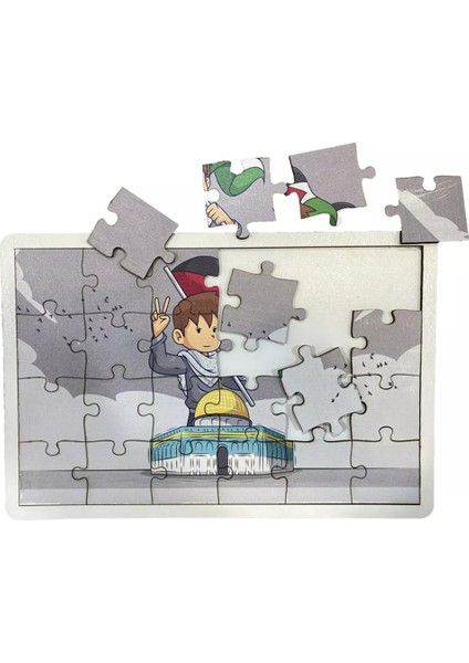 Özgür Filistin Ahşap Puzzle (16X20 Cm.)