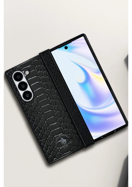 Sbprc Samsung Galaxy Z Fold 6 Uyumlu Kılıf Pu Deri Timsah Tasarım Business Knight Kapak modelleri