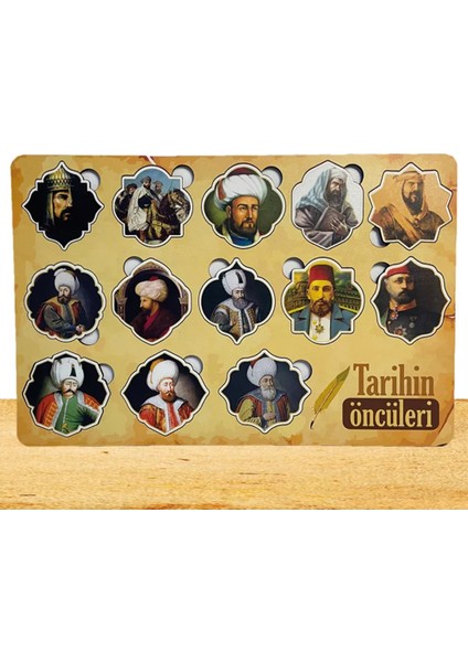 Tarihin Öncüleri Ahşap Puzzle (16X20 Cm.)