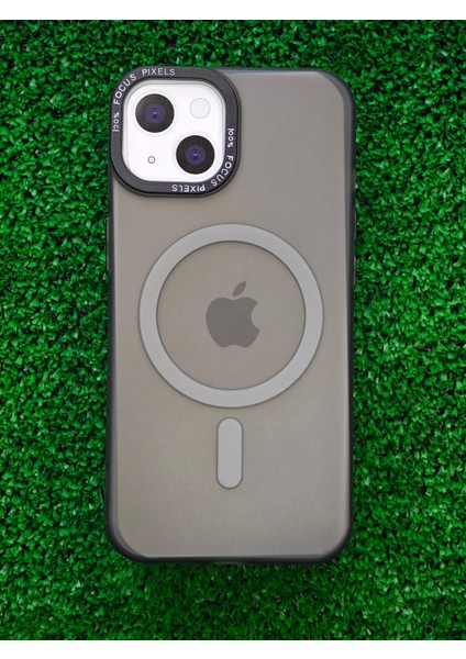 Apple iPhone 13 ve 14 Kılıf Magsafe Uyumlu Kamera Çıkıntılı Darbe Emici Mat Lüx Kapak TB-052