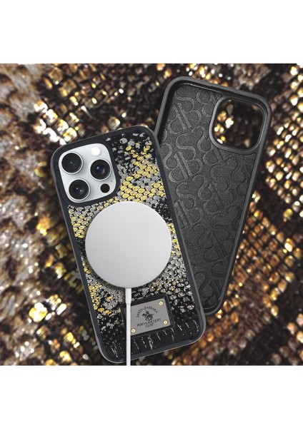 iPhone 16 Pro Max Uyumlu Kılıf Snake PU Deri Dizaynlı Mekanik Tuşlu Magsafeli Sagar Kapak modelleri