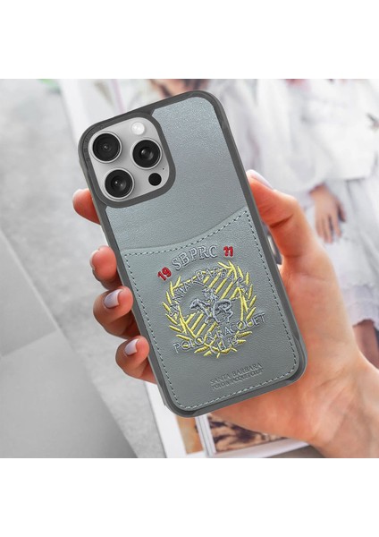 iPhone 16 Pro Max Uyumlu Kılıf Abner İçi Süet Nakış Desenli Kartvizitli Kapak fırsatları