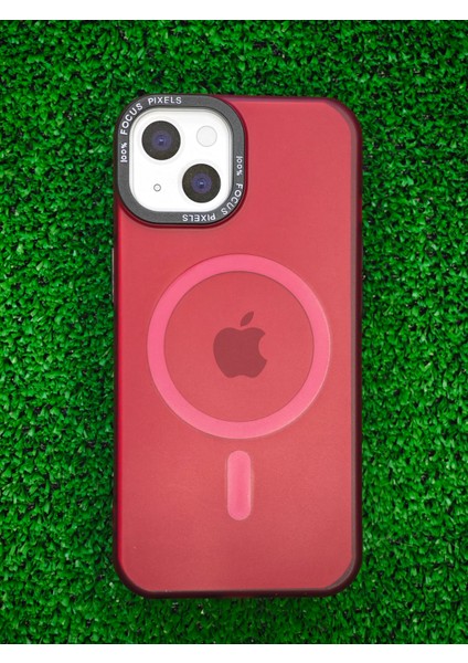 Apple iPhone 13 ve 14 Kılıf Magsafe Uyumlu Kamera Çıkıntılı Darbe Emici Mat Lüx Kapak TB-052