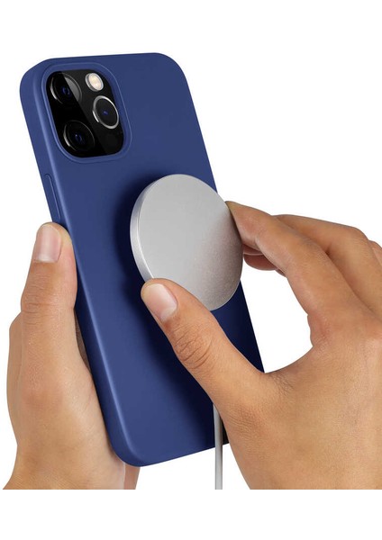 iPhone 13 Pro Max Uyumlu Zore Silksafe Wireless Kapak-Açık Yeşil