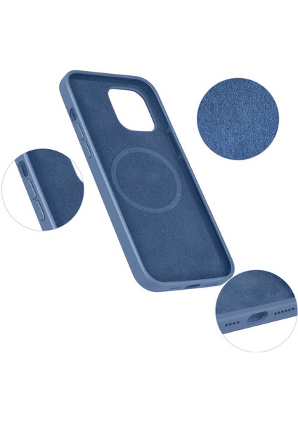 iPhone 13 Pro Max Uyumlu Zore Silksafe Wireless Kapak-Açık Yeşil