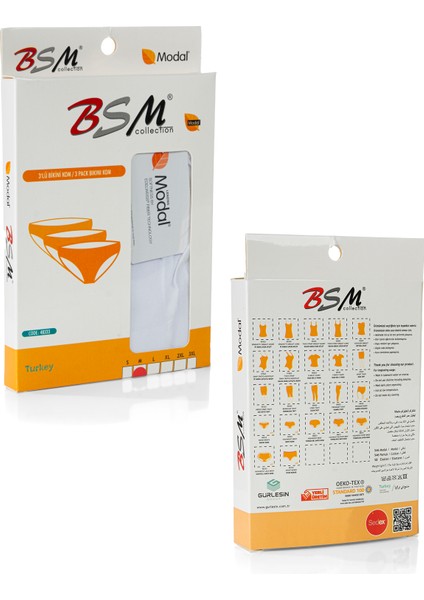 3'lü Kadın Modal Pamuklu Yüksek Kalite Doğal Kilot Bikini Külot