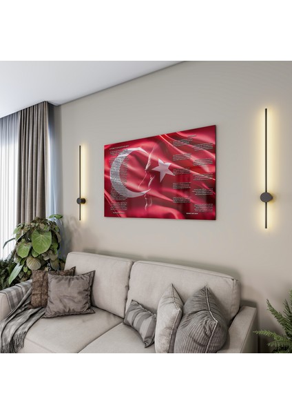 Atatürk Gençliğe Hitabe Cam Tablo - Yatay Motif 01-04