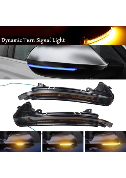 Araba LED Dinamik Dönüş Sinyal Işığı Dikiz Yan Ayna Işık Göstergesi Ile Uyumlu-A6 Rs6 4g C7 7.5 2012-2018 Mavi-Sarı (Yurt Dışından) fırsatları