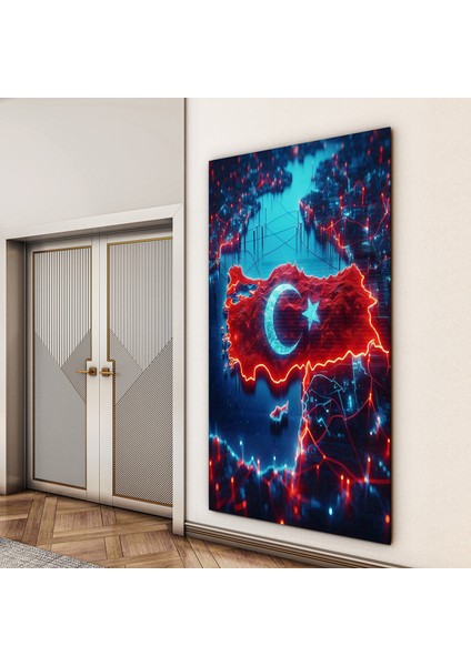 Türk Bayrağı Cam Tablo - Yatay Motif 01-014 indirimleri