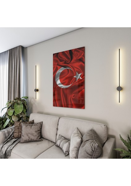 Türk Bayrağı Cam Tablo - Yatay Motif 01-024 modelleri