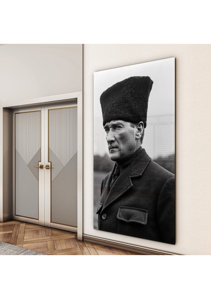 Atatürk Cam Tablo - Yatay Motif 01-061