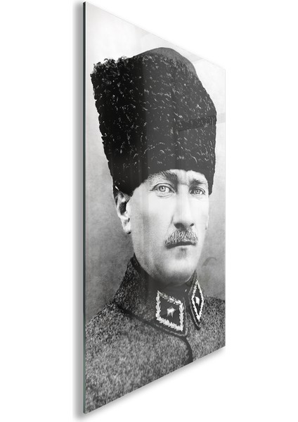 Atatürk Cam Tablo - Yatay Motif 01-060