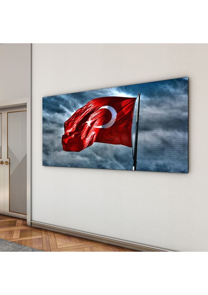 Türk Bayrağı Cam Tablo - Dikey Motif 01-002 indirimleri