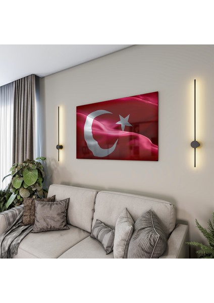 Türk Bayrağı Cam Tablo - Dikey Motif 01-010 modelleri